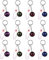 Vegena Bowling Pin Schlüsselanhänger, 12 Stücke Mini-Bowlingkugel-Anhänger Schlüsselanhänger, Keychain Charms für Party Favor Sportveranstaltung Schulbedarf Kinder