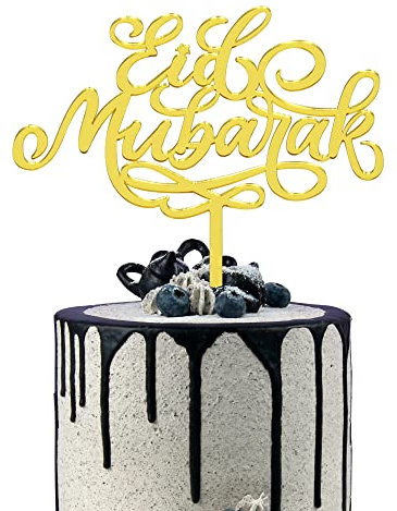 Acrylic Eid Mubarak Cake Topper Ramadan Muslim Hajj Eid Decor for Eid Party Islam Cake Decorations