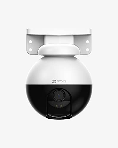 EZVIZ 3K 360° PTZ WLAN Überwachungskamera Außen, WLAN IP Kamera mit automatischer Verfolgung, Personen- und Fahrzeugerkennung, Farbnachtsicht und Zwei-Wege-Audio, IP65 wasserdicht, C8W Pro 5MP