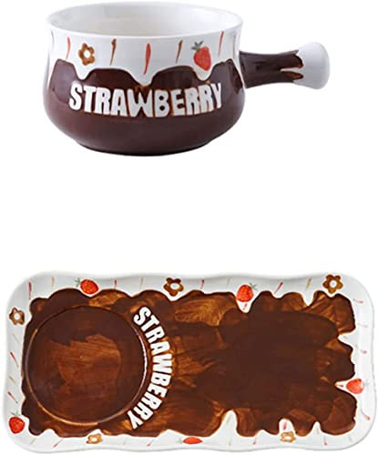 Ciotola for cereali, scodella for zuppa, scodella for il tè, set for la colazione con manico, piatto in ceramica da 23 once Ciotole for zuppa di cipolle francesi Set di stoviglie individuali for zuppa