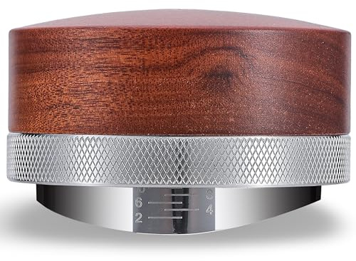 KNODOS 54mm Espresso Distributor kompatibel mit Sage Barista Express/Pro/Touch, Bambino – Rosenholzgriff Kaffeeverteiler, 54 mm Distribution Tool