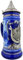 Crecontino Bierkrug mit Deckel 0,7L – Deutschland Steinkrug mit Spitzdeckel – Klassisches Bierseidel – Geschenk für Vater Männer Geburtstag (Blau)