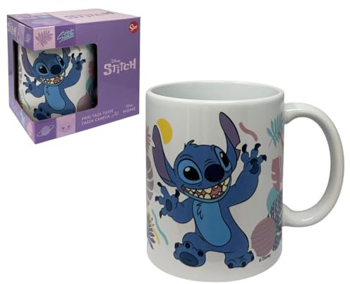 Tazza in ceramica Stitch Disney modello Mug 325 ml tazza da colazione per bambini