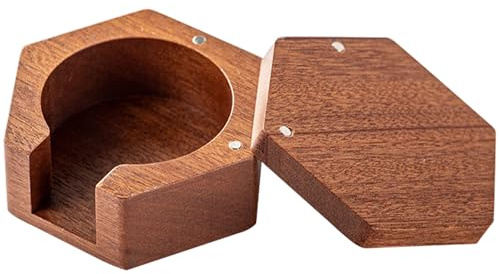 Porta filtro di carta per caffè espresso – porta filtro in legno per caffè espresso | design con coperchio magnetico per cucina, sala da pranzo, caffetteria