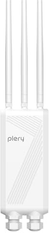 PLERY Repeteur WiFi Exterieur Puissant Amplificateur WiFi 7 BE3600 Point d'accès WiFi Extérieur avec 3 * 5dBi Antenne WiFi Longue Portée, Double Bande 5GHz 2.4GHz Outdoor Poe Répéteur WiFi Extérieur