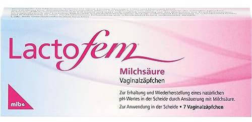 Lactofem Milchsäure Vaginalzäpfchen zur Erhaltung und Wiederherstellung eines natürlichen pH-Wertes in der Scheide, 7 St. Zäpfchen