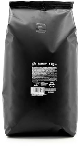 KoRo - Bio Kaffee Crema Ganze Bohne 1 kg - Ausgewogener Geschmack - Intensives Aroma - Schonend geröstet - Bio-Qualität