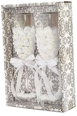 Abaodam 1 Par Copa De Champán De Fiesta Y La Señora Copas De Champán Flautas De Brindis Para Los Novios Vasos De Boda Copa De Vino De Alta Novia Copa De Vino Tinto Nacarado