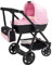Joie Junior Mytrax Landau pour poupées | Poussette simple avec nacelle amovible | Comprend un sac à langer assorti et un rangement sous le siège | Système de voyage en noir et rose avec poignée