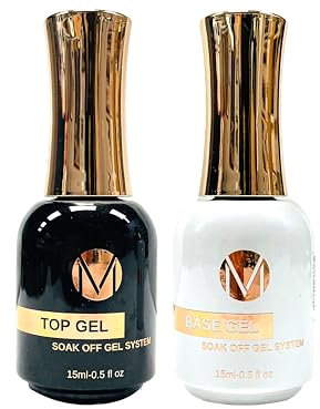 CÔEM - Premium 2er Set aus Base Gel Coat & Top Coat Gel „No Wipe“ Finish für Gelnägel geeignet für UV-Lampe á 15 ml - Soak Off Basecoat & Topcoat für Nagellack & Shellac für glänzend schöne Nägel