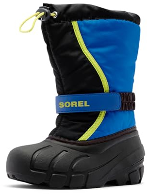 Sorel Flurry Boot, Stivali Invernali, Unisex - Bambini e ragazzi, Black/Super Blue 2024, 34 EU