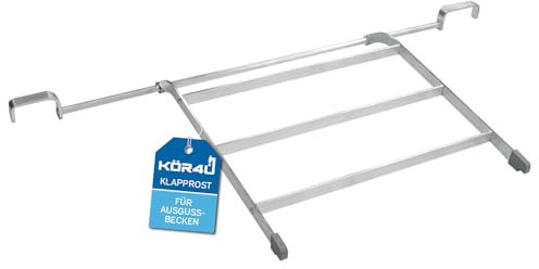 kör4u Klapprost für Ausgussbecken 50cm, aus Aluminium, für Keller, Waschküche, Garten, Garage und Spülbecken