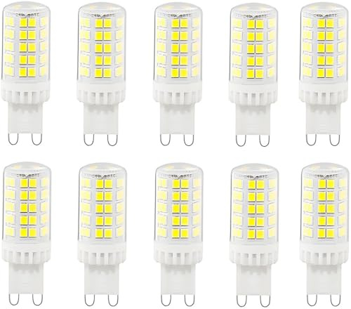 Jiotouhu Ampoule LED G9, 7W équivalent à une ampoule halogène 70W, 700LM, blanc froid 6000K, ampoule G9 à économie d'énergie non dimmable, pack de 10