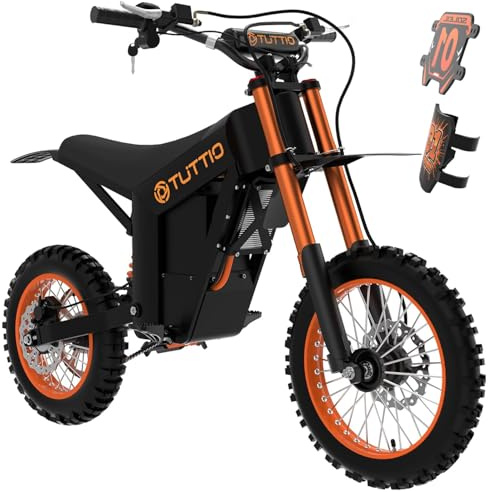 Tuttio Electric Dirt Bike Teens Adults 2000W-37MPH Electric Bike 48V 21AH Removable Battery with Hydraulic Brakes Mid-Drive Motor 200NM for Off-Road Mountain Snow Sand Beach (21AH Dirt Bike)