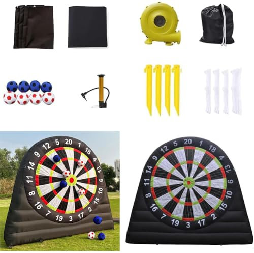 Uppblåsbar Jättedarttavla, Uppblåsbar Fotbollsdarttavla Med 8 St Fotboll & 350w Blåsare, Uppblåsbara Bollar För Utomhussporter, Golfdart Kickdart, För Kastpilspel Giant Darttavla Mål Y