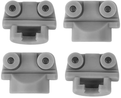 Lot de 4 supports pour rideaux coulissants, compatibles avec les pièces de rechange IKEA KVARTAL - Ancien système - Avec roulettes