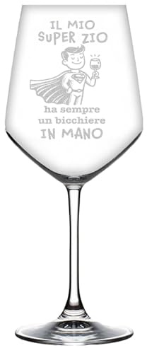 Generico Calice Super Zio - Il mio Super Zio ha sempre un bicchiere in mano