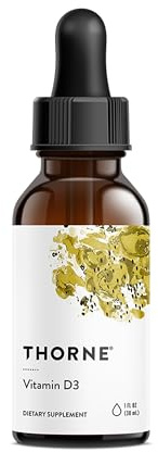 THORNE - Vitamin D3 with a Metered Dispenser - Liquid Vitamin D Vegan Supplement - Supports Healthy Bones, Teeth & Muscles, Plus Cardiovascular & Immune Function* - 4,000 IU - 1 Fl Oz - 30 Servings