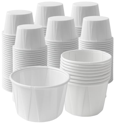 Disposable Paper Souffle Medicine Cups 3/4 oz [Pack of 2500] – (0.75 Ounce) Small Cups for Medication Distribution, Pills, Tasting, Condiments, Food and Dessert Serving