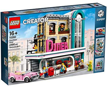 Lego Creator Expert Downtown Diner 10260 Building Kit, Model Set and Assembly Toy for Kids and Adults (2480 Piece)