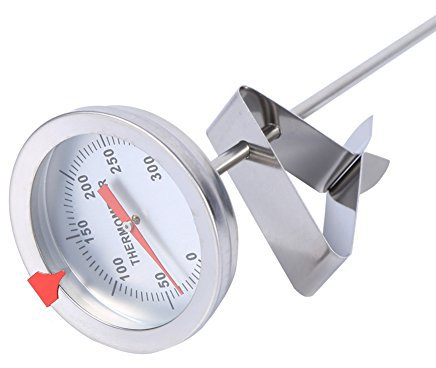 12inch Kitchen Cooking Probe Thermometer with Clip for Food Meat Homebrew Wine Kettle 0℃-300℃ Temperature Measurement Range