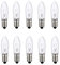 ShuoHui E10 Halogen lampen Ersatzlampen Glühbirnen Topkerze für Lichterkette 14V 3W 3000K 10 Stück