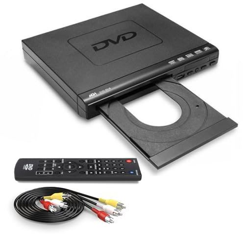 HDMI DVD Player for TV,USB 3.0 Slim Portable DVD Burner/Writer/Player with AV Output for Elderly, CD Player for Home Stereo System, HDMI and RCA Cable Included