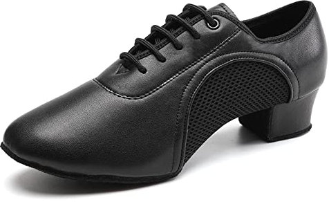 TINRYMX Damen Latein Tanzschuhe schnüren&Herren Salsa Tango Training Ballsaal Tanzschuhe,EU 39