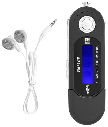 Jadeshay MP3 Player USB MP3 Music Player with Earphone Portable MP3 Player LCD Display with FM Radio Function,32GB Internal Memory (No Memory Card Included)