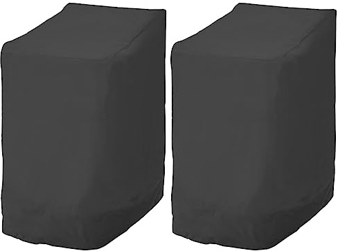 KTCINA Copertura per sedie da giardino per 6 sedie 114 * 85 * 65 cm Copertura per mobili da giardino 420pu in tessuto Oxford impermeabile Coperture per sedie da giardino Sedie impilabili Resistente