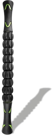 Massageroller, Premium Faszienstab und Biegsam Massage Roller, Massageroller Rücken, Massagestab Rücken Muskelroller für Muskelentspannung Körperformung (Schwarz)