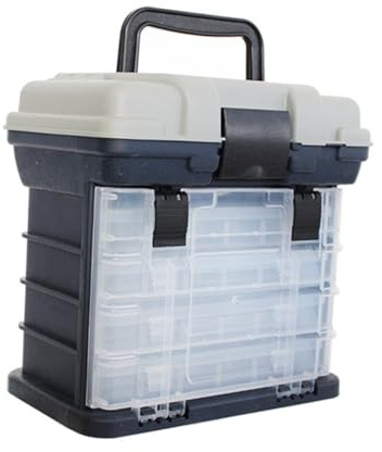CIYODO Cassetta degli Attrezzi a 4 Strati Portatile Valigia da Pesca con Scomparti Capienti Cassetta per Riparazioni Auto Maniglia Leggera e Resistente Organizzatore per Attrezzi e