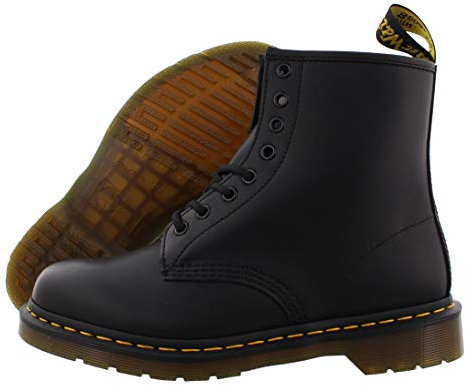 Dr. Martens - Jadon 8-Eye - Botte à plateforme en cuir pour homme et femme, Noir , 43 EU