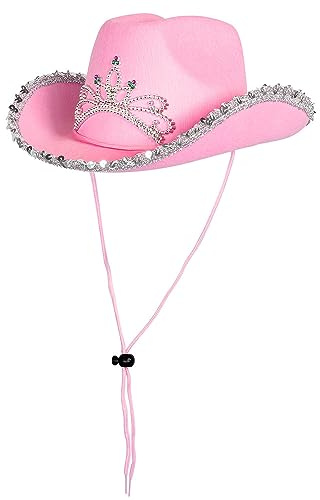 Boland 04104 - Chapeau pour enfants Glimmer avec diadème, bandeau argenté, cordon pour chapeau, Carnaval, Halloween, Fête à thème