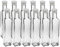 12 leere Glasflaschen Maraska 500 ml incl. Schraubverschluss, Eckig, zum selbst Abfüllen Likörflasche Schnapsflasche Silber Vitrea Rezeptheft