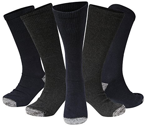 Kensington Cotton Longer-Length Thick Heavy Duty Hard Wearing Safety Boot Work Socks Motorcycle Base Layer Thermal Cushioned Sole Reinforced Heels and Toes for Toe Cap Shoes