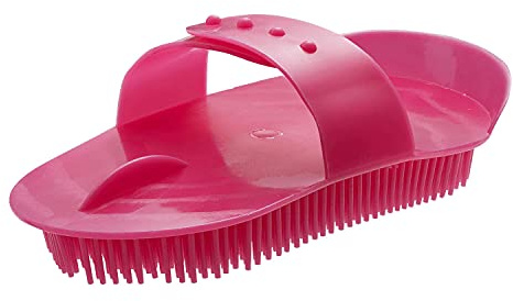 Bitz Plastic Horse Curry Comb (M) (Pink)
