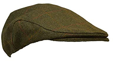 WALKER AND HAWKES - Childrens' Derby Tweed Ashton Flat Cap - Dark Sage - 50