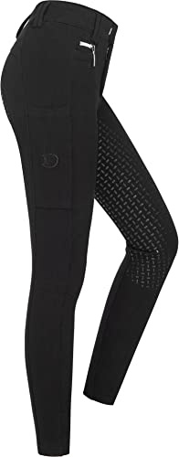 Pantaloni da equitazione in cotone con inserto in silicone per bambini (AS3, numerico, numeric_164, regolare)