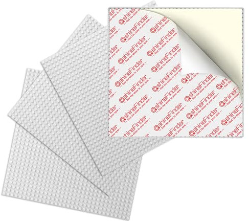 shineFinder 4 Plate Set Building Plate Compatible with Lego Building Blocks, 10x10, Base Plate for Peel and Stick for Table Top, Wall, Storage Box (4 Pieces, White)