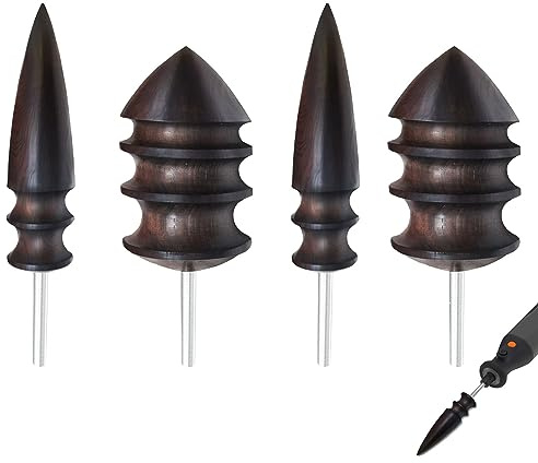 Powerruif 4 stycken burnish kit läder läderhantverk, snideri verktyg läderbearbetningsset, handgjorda gör-det-själv läder