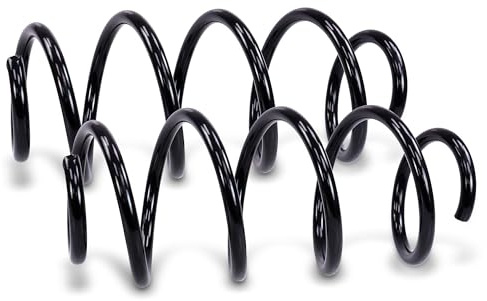 BESTPRICE 2x Muelle de suspensión delantero izquierdo y derecho compatible con AUDI A3 (8P1,8PA),SEAT LEON (1P1),SKODA OCTAVIA 2 (1Z3,1Z5),VW PASSAT B6 (3C5,3C2),GOLF 5 Variant (1K5),PLUS V (5M1,521)
