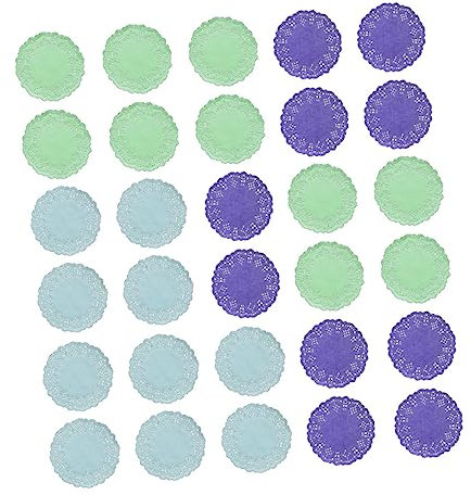 TOPBATHY 300 Pezzi sottotorta rotondo centrini colorati centrini di carta pizzo bianco arredamento tovaglie blocco di carta per torte centrini per torte carta fondo fiore tovaglia di carta