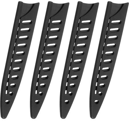 QUARKZMAN 4pz Copri Coltello Manicotti Protezioni Bordo Lama per Coltello Multiuso da 5 Copri Proteggi Bordo Lama Fodero Universale per Coltello da Cucina, Nero