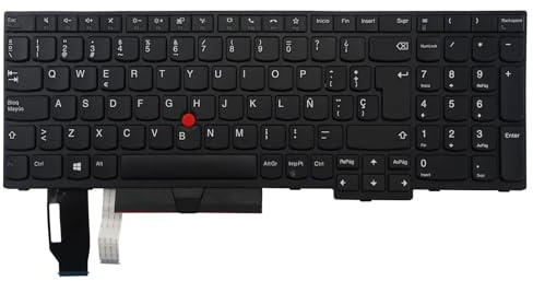 Teclado de repuesto sin retroiluminación para Lenovo Thinkpad T15 Gen1 Gen2 P15S Gen1 Gen2 (español/español, sin retroiluminación)