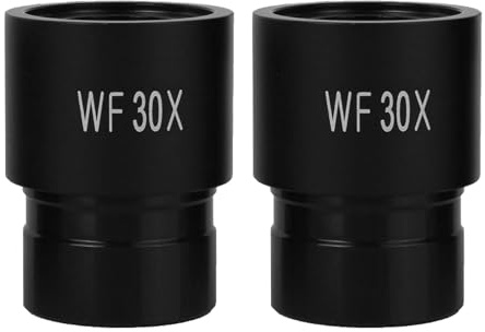WF30X X2 mikroskop okular, vidvinkel okulargränssnitt 23,2 mm biologiskt mikroskop stort fält - svart