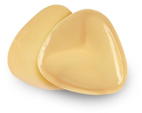 FXTYK Självhäftande push up pads double-Sided BH inlägg silikon lim bröstvårtkuddar stick on bh självhäftande kuddar klibbig behåar, Beige, S