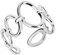 Breil, Collezione Ameliè, Anello Donna in Acciaio Lucido, con Forme Ovoidali di Diverse Dimensioni, Taglia Unica e Regolabile, Idea Regalo Donna