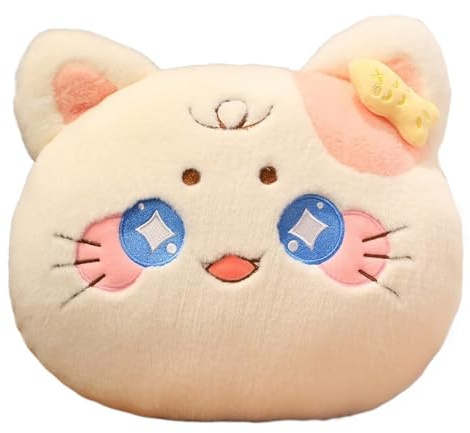 GCYEIDMA Hand Warming Pillow Creative Cat Plush Pillow Cartoon kitten Hand Warmer Animal Toys Kawaii Home Decor Sofa Cushion Kids(Red)