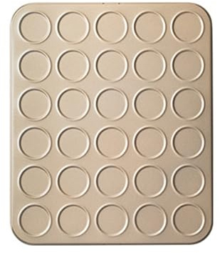Bandeja antiadherente eficiente para macarrones, moldes profesionales para galletas de macarrones con 30 ranuras, utensilios para hornear portátiles para hornear fácilmente, moldes para hornear
